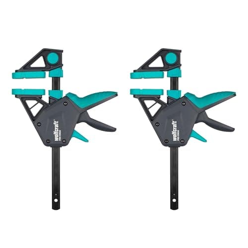 Image of wolfcraft 2 one Hand Clamps PRO Ergo - Clamping Pressure 150 kg - 8675060 - The Convenient clamp for All-Round use -150 mm Clamping Width - Made in Europe