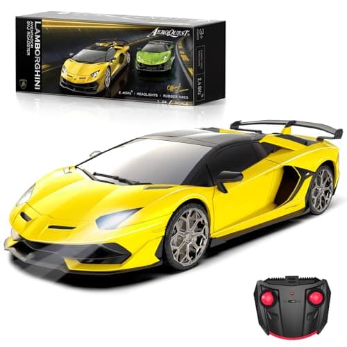Image of AEROQUEST 1:24 Lamborghini Remote Control Car,2.4GHz Officially Licensed Lamborghini Model RC Toy Car for Boys Girls Birthday Gift