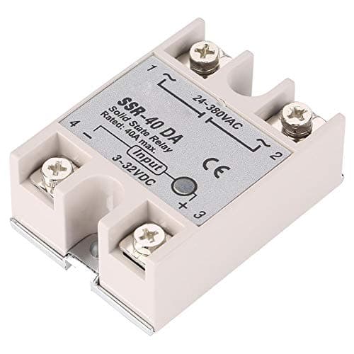 Image of Solid Relay,Single Phase DC-AC Solid State Relay SSR-40DA 40A Input 3-32V DC Output 24-380V AC