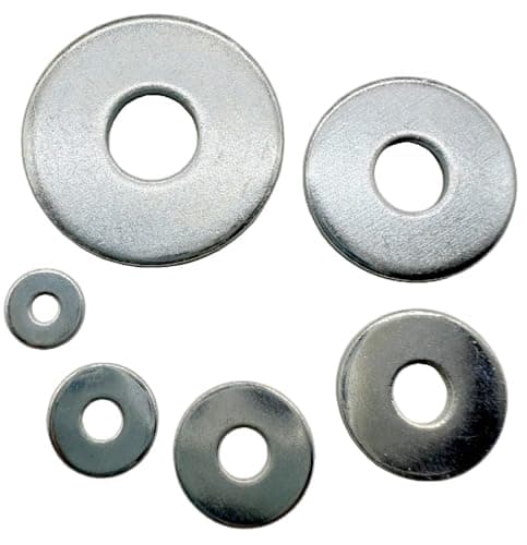 Image of M8 Flat Penny Washer (Pack of 50) Plain Wide Round Metal Stainless Steel Washers 8mm for Screws And Bolts Heavy Duty to Standard DIN9021 (8mm x 24mm)