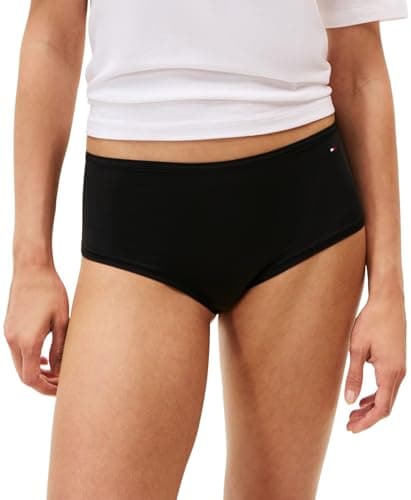 Image of Tommy Hilfiger Women's High Waist Bikini Briefs, Black (Black), L