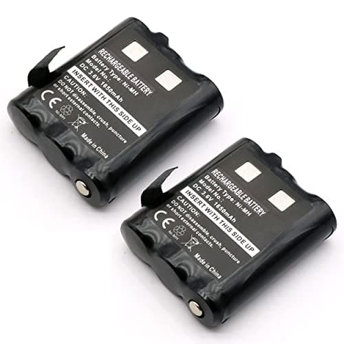 Image of SHAWOROCE 2X High Capacity 3.6V 1650mAh Battery Pack PMNN4477AR KEBT-1300 Compatible with Motorola Talkabout Radio TLKR T62 T82 Extreme T92 H2O T62 T605 H2O T800 T801 AA Ni-MH Rechargeable