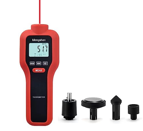 Image of Digital Tachometer, Mengshen 2 in 1 Non-Contact & Contact Speed Meter Rotation Tester TH-522