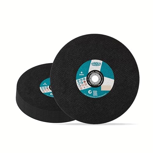 Image of TYROLIT BASIC Metal Cutting Discs for Steel, Cut Off Wheels, Blades with Rough Edges for Grinders, Stationary Machines, 350 x 2.8 x 25.4 mm, 10-Pack