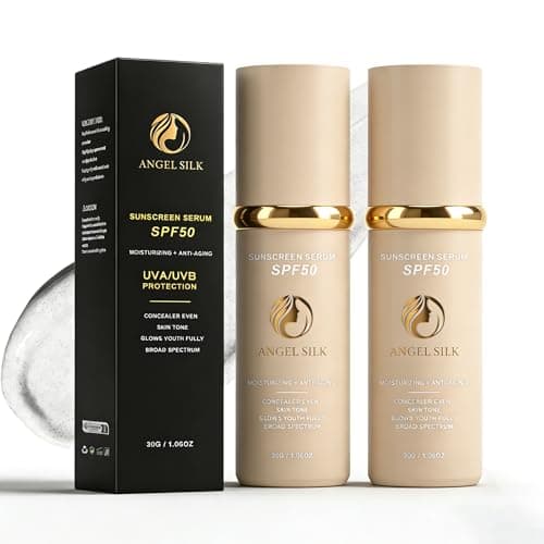 Image of ANGEL SILK Color Changing Foundation for Mature Skin, SPF 50 - Suitable for Light to Medium Skin Tones, Liquid Makeup,12H Long Lasting Color Match for Face, Flawless, Moisturising for Sensitive 30ml*2