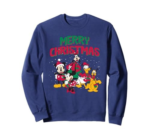 Image of Mickey Mouse Merry Christmas Characters Sweatshirt