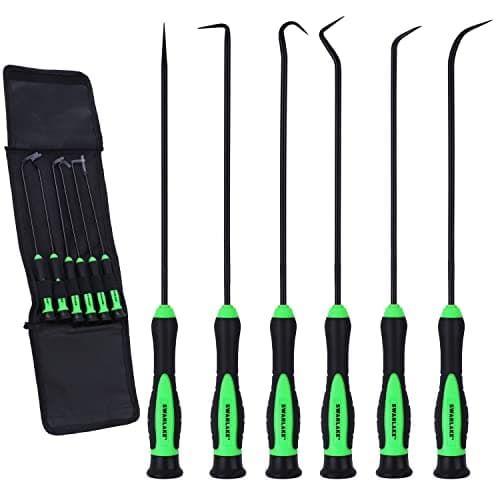 Image of SWANLAKE Pick and Hook Set, Pick Tool Set for Car Auto Oil Seal/O-Ring Seal Gasket Pick Mini Hooks Puller Remover (6PCS)