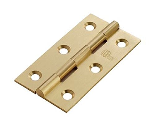 Image of 76 X 40 X 1.5MM SOLID DRAWN BRASS BUTT HINGE (PAIR)
