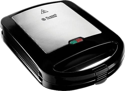Image of Russell Hobbs Deep Fill Sandwich Toaster/Toastie Maker – Makes 4 Toasties, Cuts & seals, Non-stick easy clean plates, Verticle storage, Power On & Heat ready light, Handle & locking clip, 1520W, 24550
