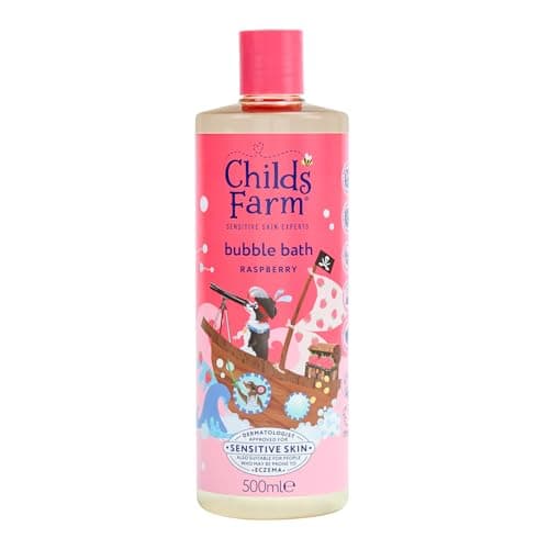 Image of Childs Farm Kids Bubble Bath, Raspberry | Gently Cleanses & Soothes | Suitable for Dry, Sensitive Skin, 500ml