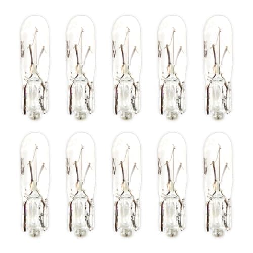 Image of Plimbin 10-Pack 286 Car Dashboard Instrument Panel Light Bulbs, 12V 1.2W W2x4.6D Capless T5 Car Bulbs Speedometer and Instrument Replacement Bulbs
