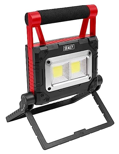 Image of Sealey 15W COB LED Solar Powered Rechargeable Portable Floodlight - LEDFL15WS