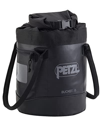 Image of PETZL, Bucket 15, Self -Supporting Holder Bag, Black, 15 Liters, Unisex-Adult
