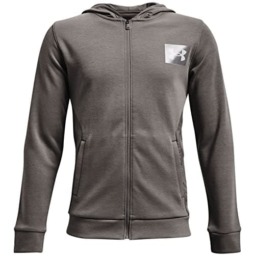 Image of Under Armour Boys Summit Knit Full Zip Hoodie Junior Grey