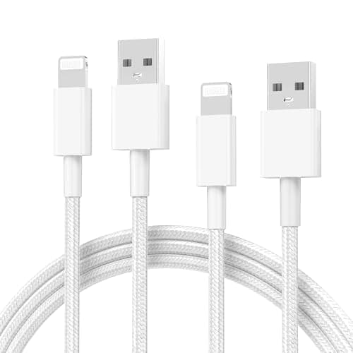 Image of iPhone Charger Cable 2 Pack 1M [Apple MFi Certified] Lightning to USB Cable 3 Foot Fast Charging Apple Wire for iPhone 14 13 12 11 Pro/Pro Max XR XS X 8 7 6 Plus 5 ﻿