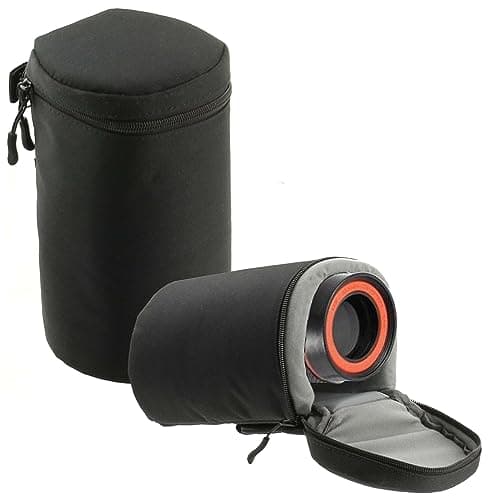 Image of Navitech Black Water Resistant Camera Lens Protective Case Pouch - Compatible with Canon TS-E 90mm f/2.8L Macro Lens