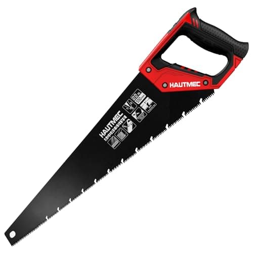 Image of HAUTMEC 22-Inch Aggressive Hand Saw, Large Ergonomical Handle, Wood Saw with Chip Removal Design for Universal Heavy Duty Sawing,Pruning,Gardening,Wood-Plastic Cutting, HT0026-SA