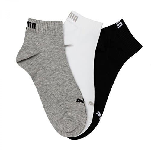 Image of PUMA Men's Quarter Sock (3 Pairs), Grey/White/Black, 6-8 UK
