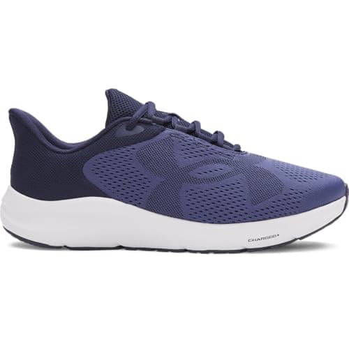 Image of Under Armour Men's Charged Pursuit 4 Big Logo, Breathable and Lightweight Running Shoes, Durable Men's Trainers with Traction Sole,Midnight Navy / Midnight Navy / Black,8