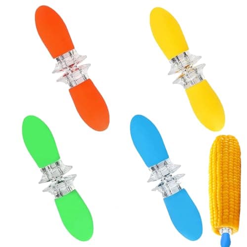 Image of 8 PCS Corn on the Cob Holders, Corn Cob Holders, Corn on the Cob Skewers, Sweetcorn Holders, for Kitchen,BBQ,Parties,Picnics and Camping(8 * 3.5cm)