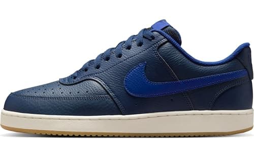 Image of Nike Men's Court Vision Lo Shoes, Midnight Navy/Deep Royal Blue, 9