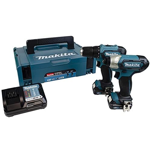Image of Makita CLX224AJ 12V Max Li-ion CXT 2 Piece Kit comprising DF333DZ, TD110DZ Complete with 2 x 2.0 Ah Li-ion Batteries and Charger Supplied in a Makpac Case