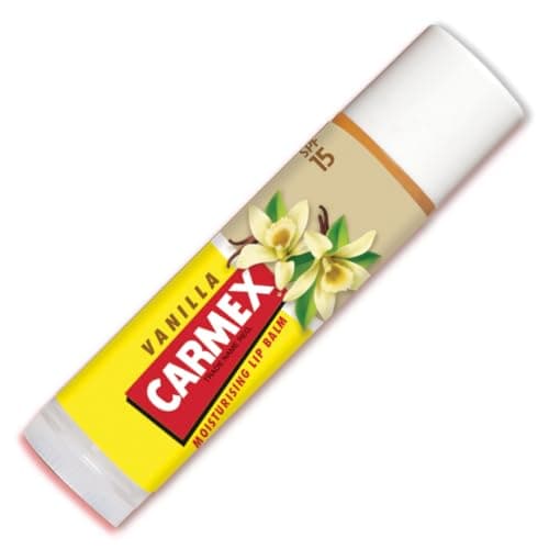 Image of CARMEX Vanilla Moisturising Lip Balm Click Stick for Soft, Protected Lips with SPF15 (4.25g – Pack of 1)