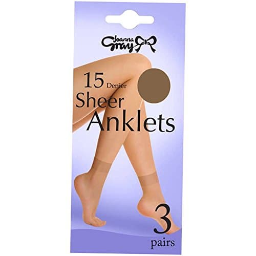 Image of Joanna Gray Comfort Top 15 Denier Anklet Socks (3 Pair Pack) (Mink)