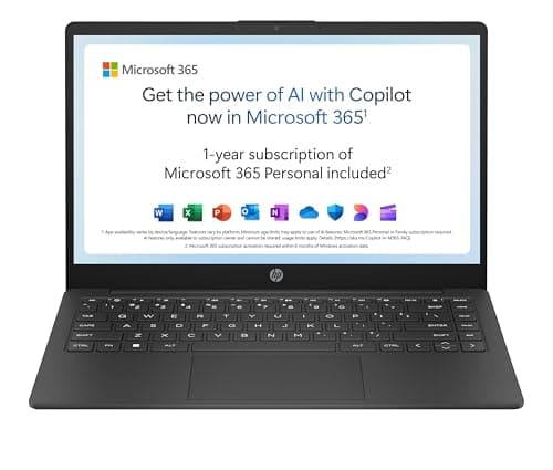 Image of HP 14” Laptop | AMD Athlon Silver 7120U Processor | 4GB RAM | 128GB SSD | AMD Radeon 610M Graphics | HD Display | 12.5 hrs battery | Microsoft 365 Personal 12 month included | Windows 11 | 14-em0000sa