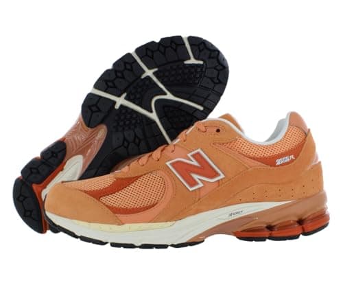 Image of New Balance Men's 2002 Sneakers Trainers, Sports Shoes, Brown/Orange, 12 Women/10.5 Men