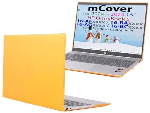 Image of mCover Case ONLY Compatible for 16” 2024+ HP OmniBook 5 16-AF / 16-AG / 16-BAxxxx / 16-BCxxxx and Pavilion 16-AF / 16-AG0000 Series Windows AI Notebook PC (NOT Fitting Other HP Models)- Orange