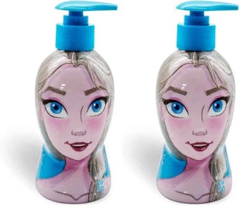 Image of Disney Frozen Kids 2-in-1 Bubble Bath & Shampoo with Pump Dispenser - Gentle, Paraben-Free Bath & Hair Wash with Vitamin E & A, pH Balanced for Sensitive Skin - Scented, for Children Aged 3+, 300ml