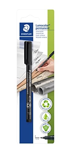 Image of STAEDTLER 318-9 BKDA Lumocolor Permanent Pen, Fine Line Width, 0.6mm - Black (Blistercard of 1)