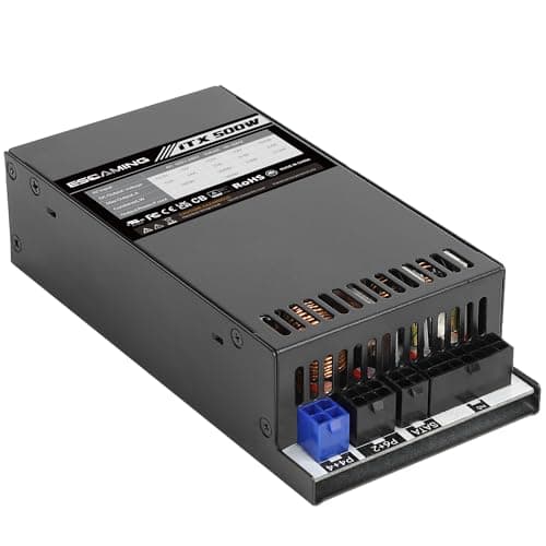 Image of ITX APFC 500W 80+ Bronze Certified Mini ITX/Flex ATX/1U Power Supply, ESGAMING Fully Modular Active PFC Full Range 90-264V PSU, Suitable for AIO POS Server Embedded System