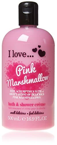 Image of I Love Originals Pink Marshmallow Bath & Shower Crème, Filled With Natural Fruit Extracts & Vitamin B5, Nourishing & Refreshing Formula to Leave Skin Feeling Silky & Soft, VeganFriendly 500ml