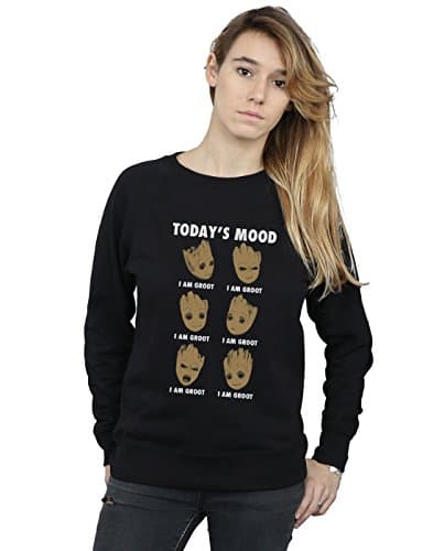 Image of Marvel Women's Guardians Of The Galaxy Groot Today's Mood Sweatshirt Black XX-Large