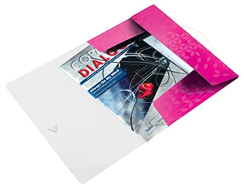 Image of Leitz 155543 Wow Corner Folder A4 PP Pink Metallic