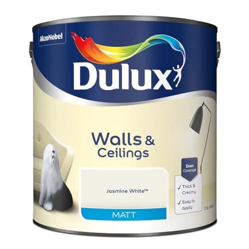 Image of Jasmine White Walls & Ceilings Matt Emulsion Paint 2.5L – Smooth Creamy Finish, Quick Dry, Low VOC, Easy Application for Interior Walls & Ceilings