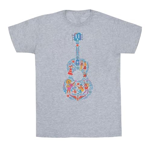 Image of Disney Men's Coco Skull Pattern T-Shirt XXX-Large Sport Grey