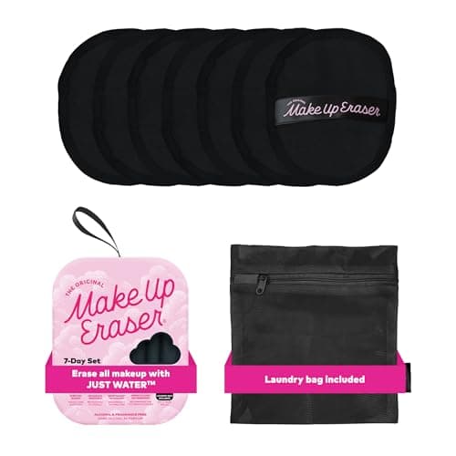 Image of MakeUp Eraser, 7-Day Set, Erase All Makeup With Just Water, Including Waterproof Mascara, Foundation, Lipstick, and More! - Chic Black