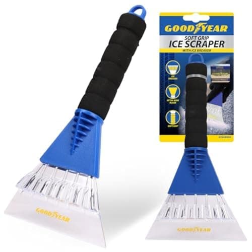 Image of Goodyear Ice Scraper-strong And Ergonomic| Extra Wide Blade| Ice Breaker| Soft Grip| Ergonomic Handle For Comfortable Grip| Durable And Strong Design For Extreme Weather Conditions| Ideal For Vehicles