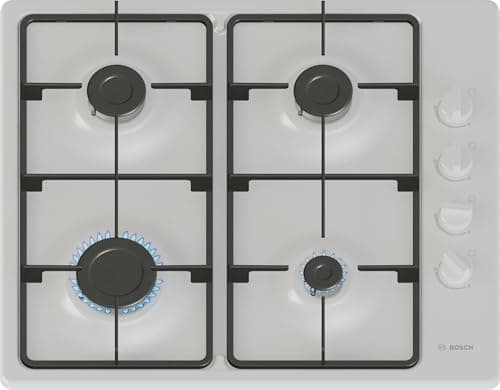 Image of Bosch, Series 2, PBP6B2K60, 60cm Gas Hob with 4 burners, 2 Cast iron finish supports, new standard sword dials, Side control