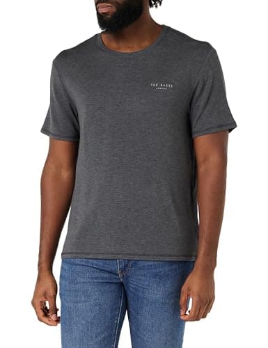 Image of Ted Baker Men's Supersoft Jersey Lounge T-Shirt, Size XL Dark Grey Marl