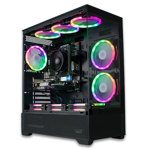 Image of XUM Vista Prebuilt Gaming PC: AMD Ryzen 5 5500, Nvidia GeForce RTX 3050 6GB, 16GB DDR4 RAM, 500GB NVMe SSD, 1TB HDD, 500W PSU 80+ Bronze, aRGB, WiFi 5, Windows 11 Home, Entry Level, Black Case