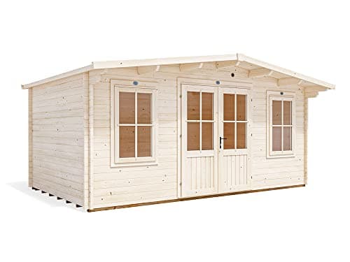 Image of Dunster House Garden Log Cabin 5 x 3 Metres Man Cave Home Office Summer House - Severn