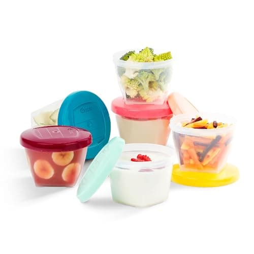 Image of Babymoov Babybol Airtight Baby Food Storage Containers, 180 ml, Pack of 6, multicolor