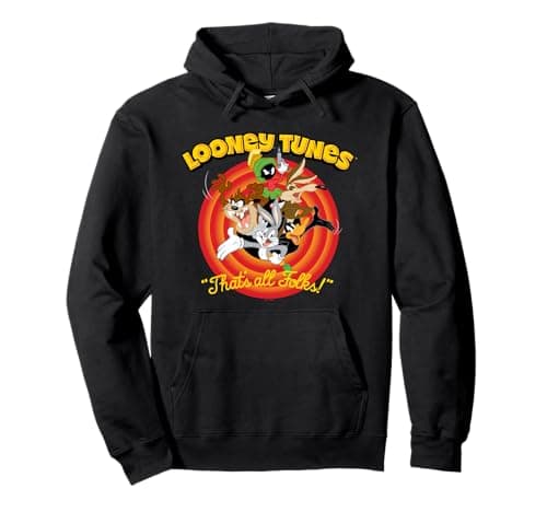 Image of Looney Tunes Group That's All Folks Pullover Hoodie