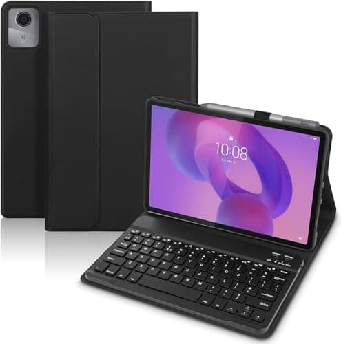 Image of Keyboard Case for Lenovo Idea Tab 11" 2025, UK Layout Detachable Bluetooth Case with Keyboard for Lenovo Idea Tab 11 Inch (TB336ZU/TB336FU), Slim Smart Cover with Pen Holder (Black)
