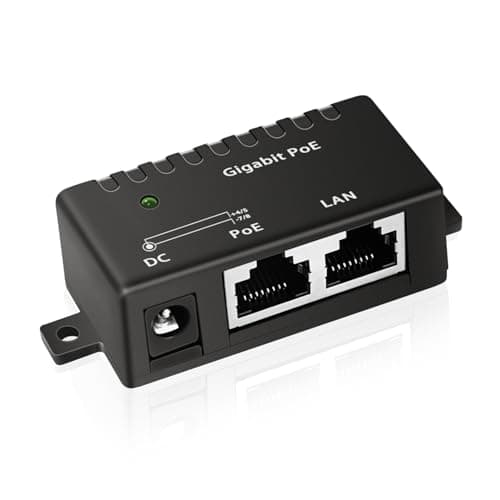 Image of Gigabit PoE Injector - 1 Port Power Over Ethernet Passive PoE Adapter, 30W PoE Adapter High Data Transmission IEEE 802.3at/af | Plug & Play | Desktop/Wall-Mount | Distance Up to 100 Meters