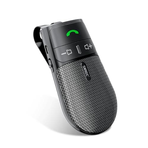 Image of Hands-free Car Phone Kit Bluetooth: Wireless Visor Hands Free Calling Device with Siri Support Auto Power On Dual Phone Connection Built-in Mic Speaker Compatible with Android and iOS for Van Truck